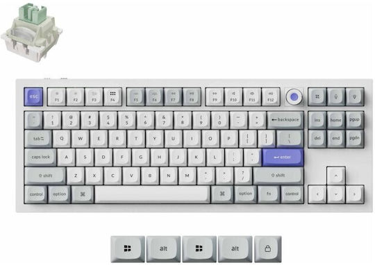Keychron Q3 HE Q3HW-P1 Wireless Gaming Mechanical Keyboard Tenkeyless with Magnetic Switches and RGB Lighting International English Carbon Black