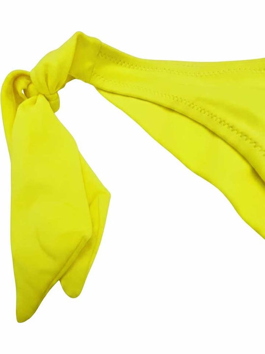Bikinihosen Brasil mit Schnürung Fluoreszierendes Gelb
