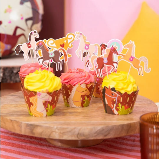 Muffin Wrappers Cupcake Liners Pferd Geburtstag 6 Stück