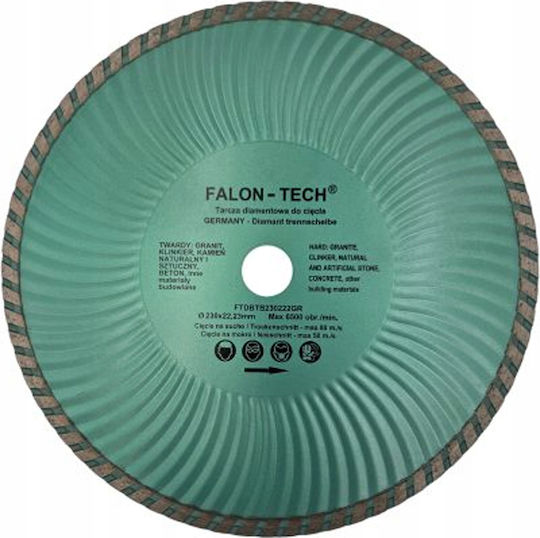 Falon-Tech Δίσκος Κοπής Δομικών Υλικών 230mm