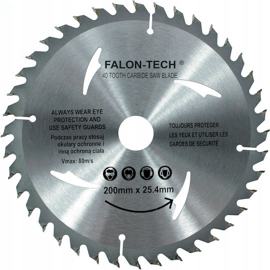 Falon-Tech Disc De Tăiere Lemn Cu 40 Lame 200mm