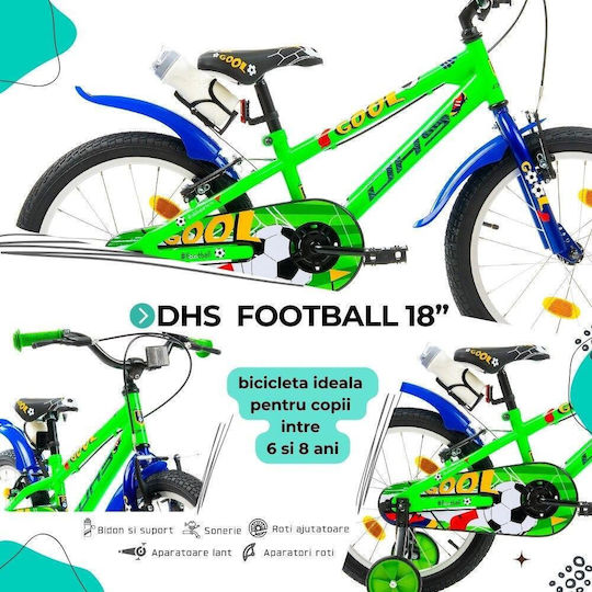 DHS 18 Παιδisches Fahrrad BMX Grünes
