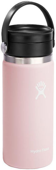 Hydro Flask Handled Tumbler Θερμός Ανοξείδωτο 470ml Trillium με Καλαμάκι και Λαβή