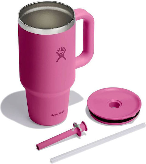 Hydro Flask Ποτήρι Θερμός Ανοξείδωτο 950ml Reef με Λαβή και Καλαμάκι
