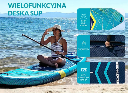 Skatinger Prana Placă SUP Gonflabilă cu Lungime 3.5m Albastră