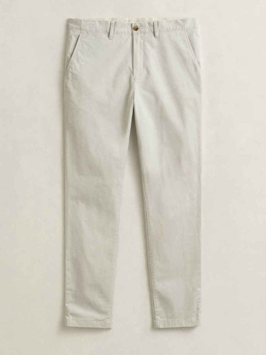 Men's Chino Slim Fit Trousers Ecru
