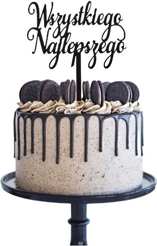 Acrylic Black Cake Topper All Best