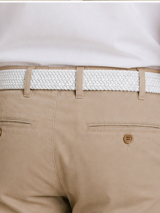 Elastische Herren Gürtel Stoff Gestrickt Weiß