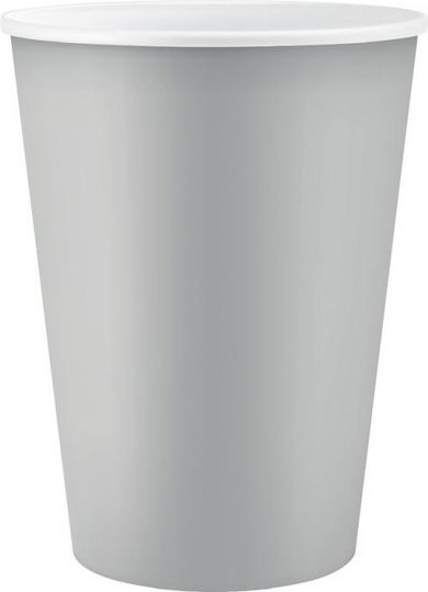 Pappbecher Silber Geburtstag 250ml 6 Stück