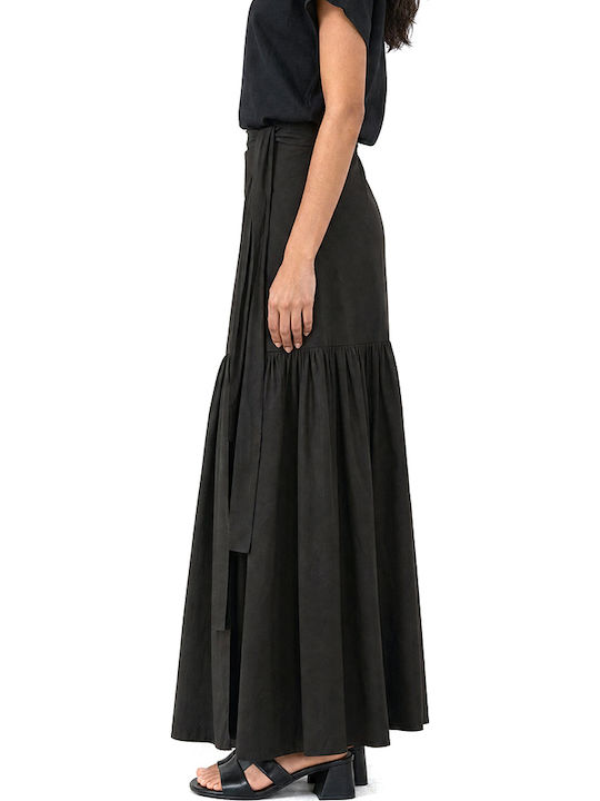 Pleated Maxi Skirt Khaki