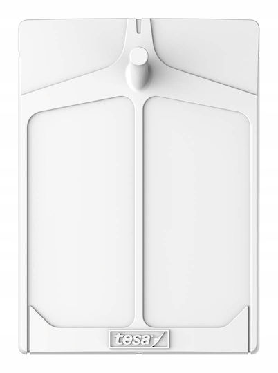 Tesa Metallic White Hangers with Sticker 3 Pieces