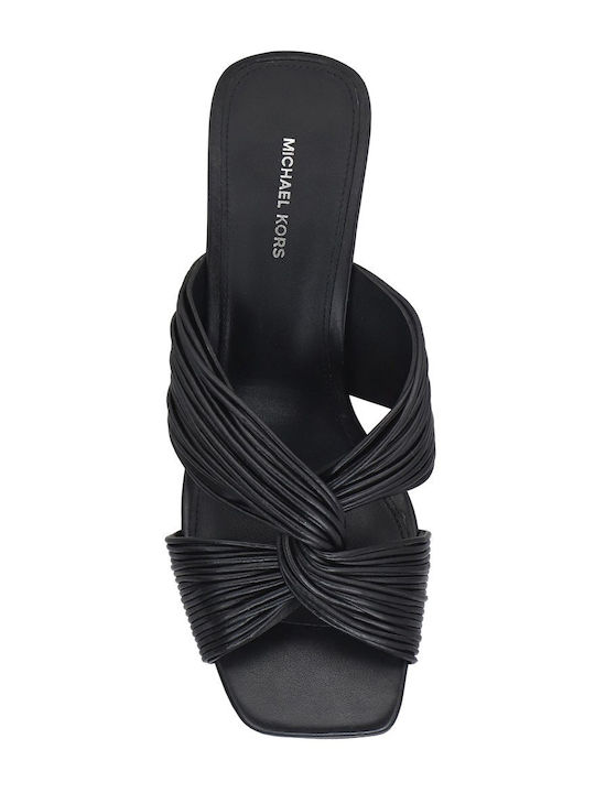 Mules With High Heel In Black Colour