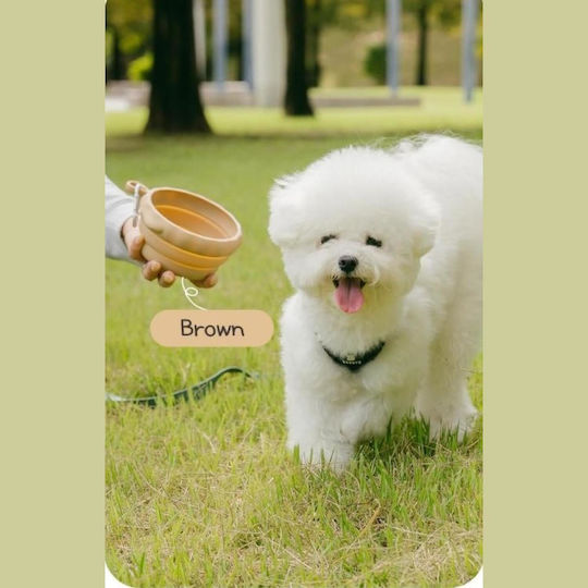 Elago Silicone Food & Water Bowl for Dog & Cat in Brown Colour