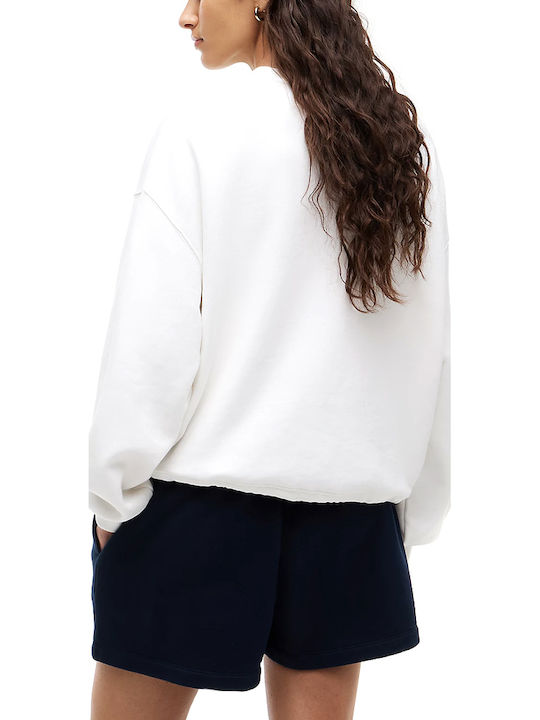 Tommy Hilfiger Varsity Long Women's Sweatshirt White-Blue