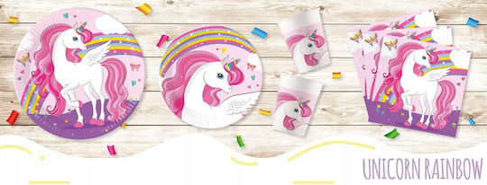 Farfurie Plastic Reutilizabilă Unicorn 21cm