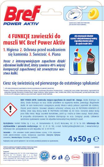 Henkel Block Toilette mit Zitronen-Duft 4x50gr