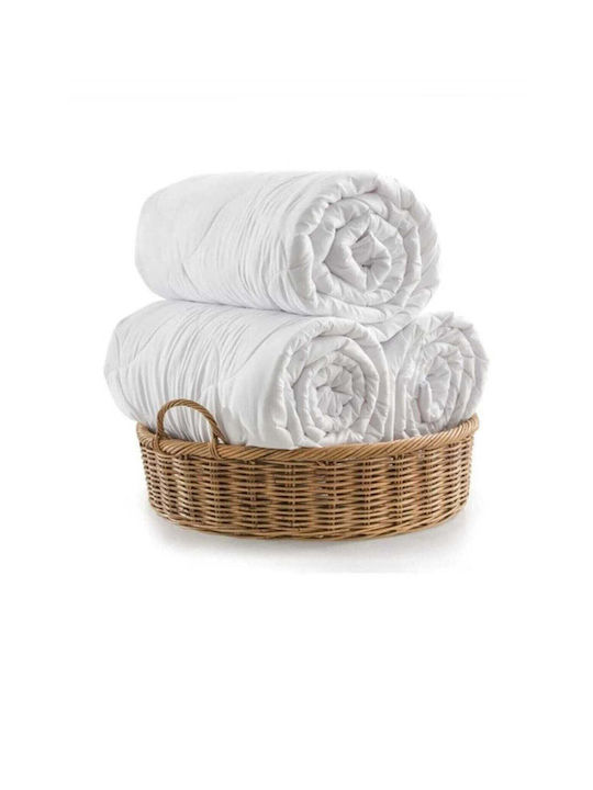 SteweHome Πάπλωμα Ημίδιπλο με Γέμιση Microfiber 195x215εκ. Λευκό 300 GSM