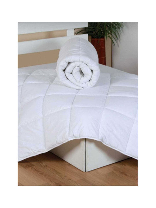 SteweHome Πάπλωμα Ημίδιπλο με Γέμιση Microfiber 195x215εκ. Λευκό 300 GSM