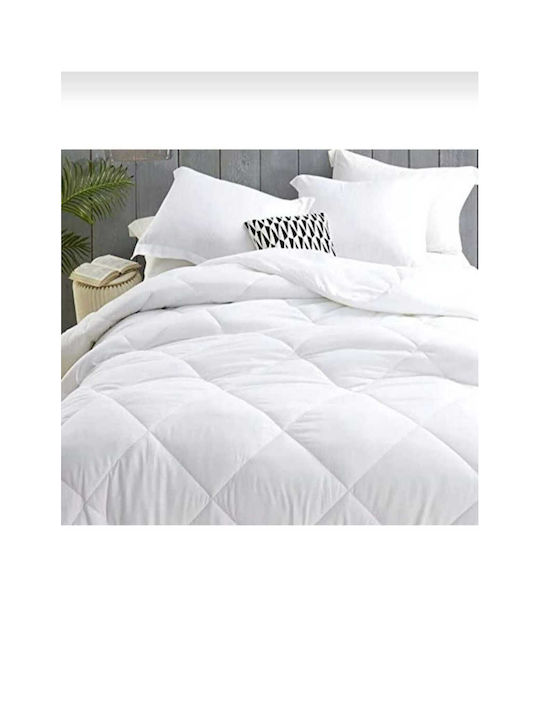 SteweHome Σετ Πάπλωμα Μονό με Γέμιση Microfiber 155x215εκ. Λευκό 800 GSM