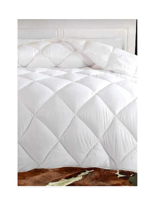 SteweHome Σετ Πάπλωμα Μονό με Γέμιση Microfiber 155x215εκ. Λευκό 800 GSM