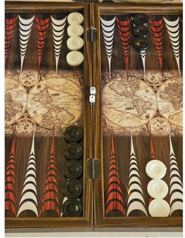 La Belle Maison Wooden Handmade Backgammon with Pawns 25x25cm D1937