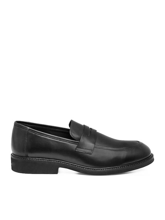 Leather Men's Moccasins In Black Colour
