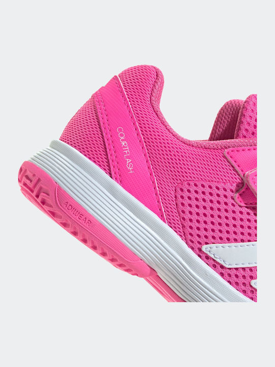 Courtflash Kids Sports Tennis Shoes with Laces Pink