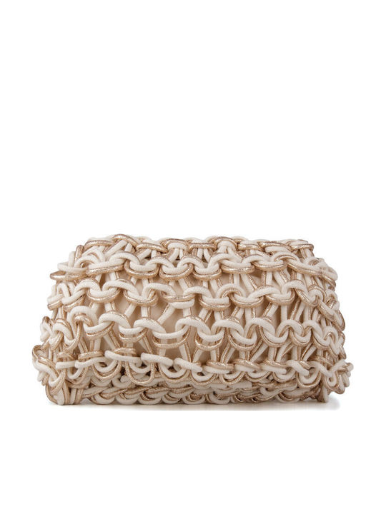 Knitted Women's Shoulder Bag Beige