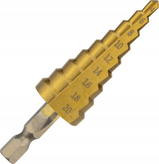 Vergionic HSS 4-20 mm Stufenbohrer Sechskant Metall