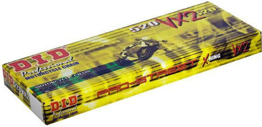 Did 520ervt-118 Antriebskette 118 Glieder X-Ring Gold Offen + Clip
