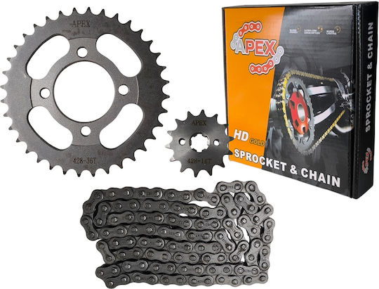 Αλυσιδογραναζα Daytona Dy100 36x14t Hrc45 428h-104l Apex