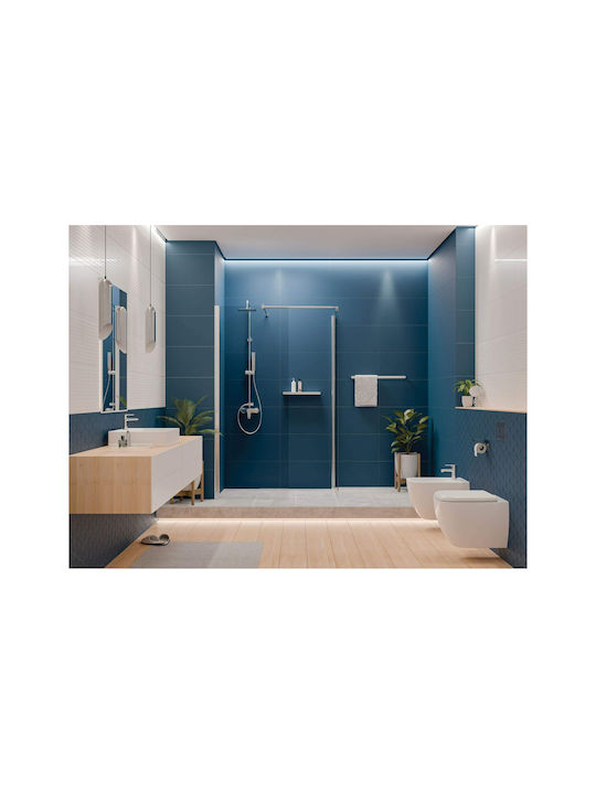Deante Single Wall-Mounted Bathroom Rail with Screws Silver