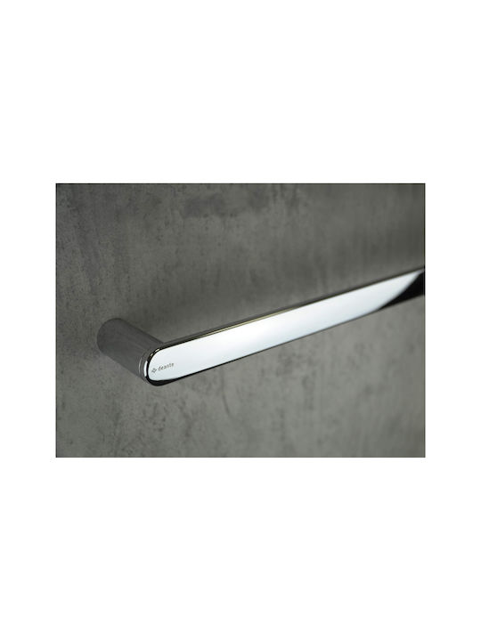 Deante Single Wall-Mounted Bathroom Rail with Screws Silver