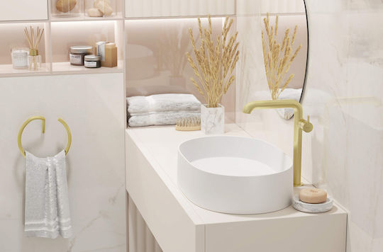 Deante Triple Wall-Mounted Bathroom Rail with Screws Gold Deante Triple Wall-Mounted Bathroom Rail with Screws Gold