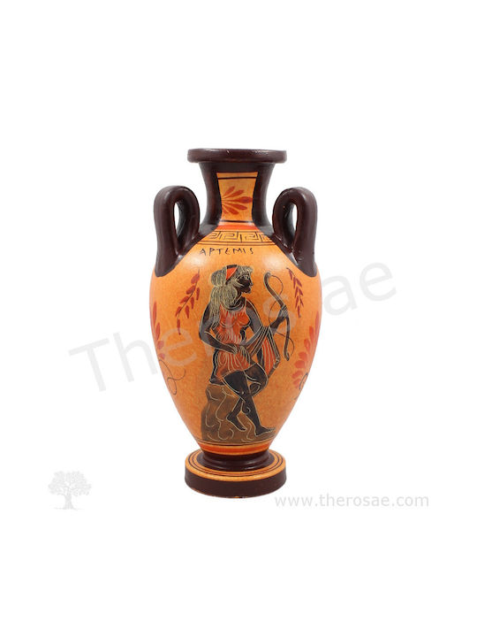 Dekorative Keramikvase Verschiedene Designs 6 Braune 13x13xHcm