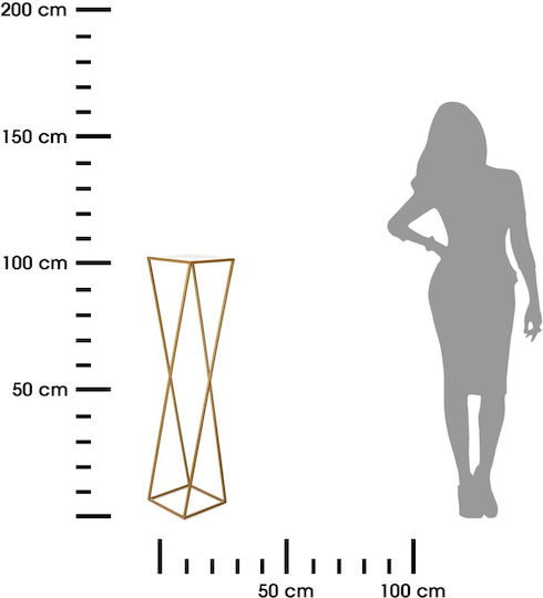 HowHomely Gold Plant Stand 24x24x100cm