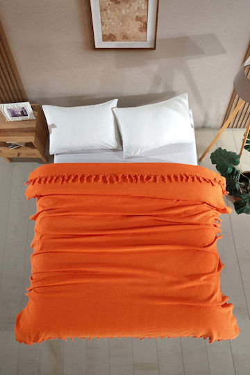 SteweHome Bettlaken Doppelter 4Stücke 210x240cm Orange