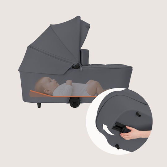 Lionelo Carmine Umkehrbar 3 in 1 Baby Kinderwagen Für Neugeborene Gray Stone