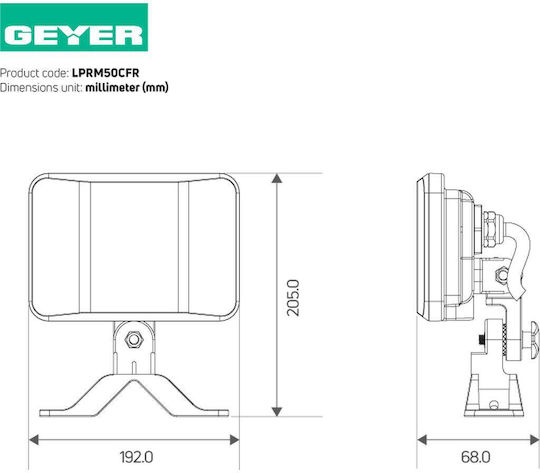 Geyer Waterproof LED Flood Light 50W Natural White 4000K IP65