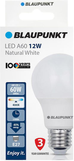Blaupunkt LED Bulb 12W for E27 Socket and A60 Shape Natural White