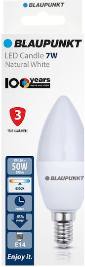 Blaupunkt LED Bulb 7W for E14 Socket and C37 Shape Natural White