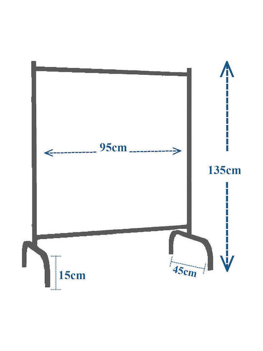SteweHome SteweHome Kleiderständer aus Metall Grau 95x45x135cm SteweHome SteweHome Kleiderständer aus Metall Grau 95x45x135cm
