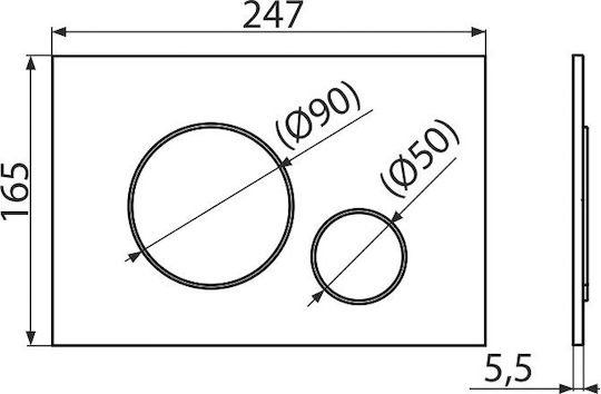 Alcadrain Control Flush Plate for Dual Flush Cisterns
