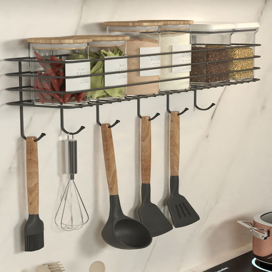Femmit Wall Metal Shelf 55x10cm Black