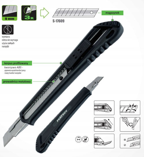 Stalco Knife 9mm Snap-off Blade S-67415