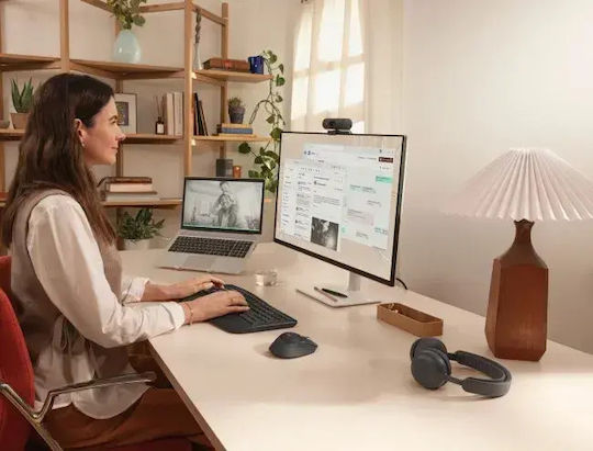 Logitech Signature Comfort Plus MK880 Ασύρματο Bluetooth Σετ Πληκτρολόγιο & Ποντίκι International English Γκρι