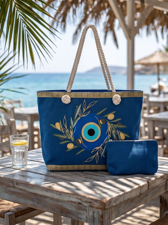 Beltipo Τσάντα Θαλάσσης με Πορτοφόλι Μπλε