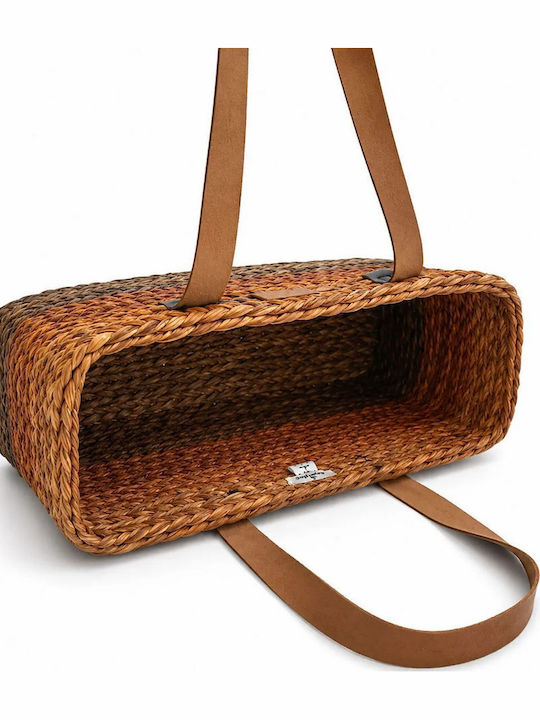 SugarFree Wicker Brown Beach Bag