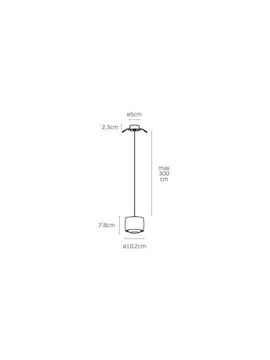 Black LED Pendant Light with Warm White Light
