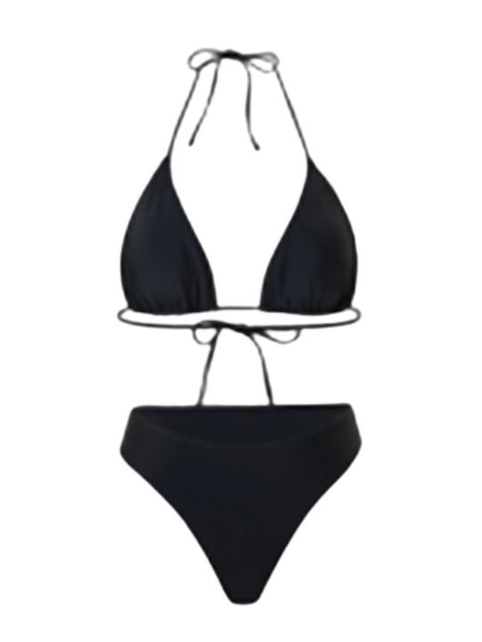 Set Bikini 3 Τεμαχίων Τριγωνάκι Μαύρο